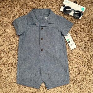 Carter's Baby Boy Romper and Sunglasses Size 3-6 Months